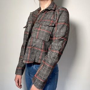 NWT Ivy + Main Cropped Plaid Jacket